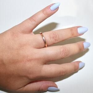 Pandora Logo & Hearts Ring Rose Gold Size 58 (8.5)